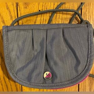 T9 Title Nine Small Grey Bag, zip around closure